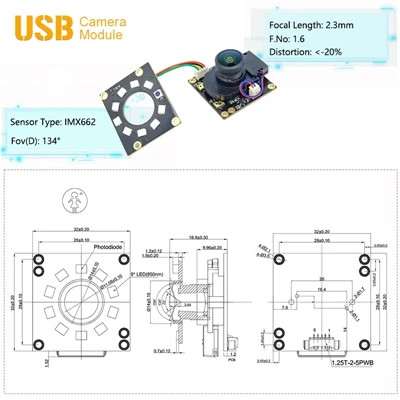 Sony IMX662 CMOS senzor brzi USB kamere